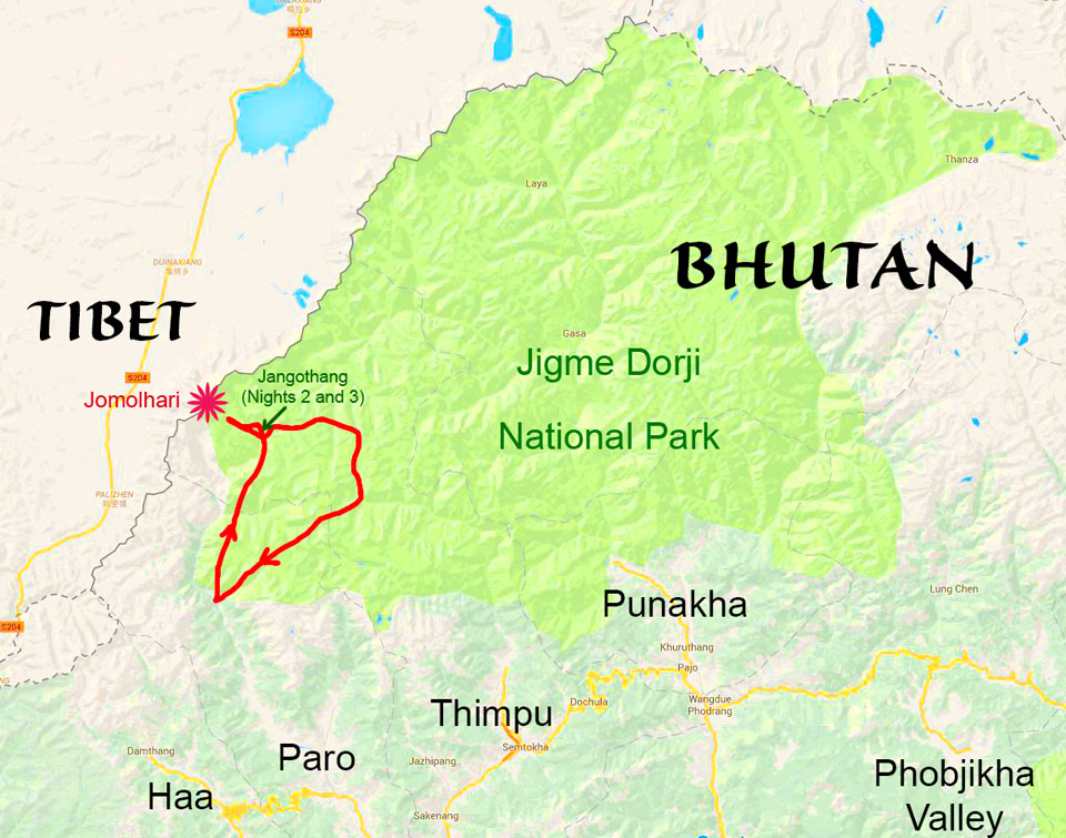 Bhutan-Map-NW-areas-we-visited-crop-to-Trek